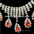 Ensembles de bijoux bon marché Party nuptiale strass Collier et boucles d&#39;oreilles BridalJewelry Sets Design for Wedding